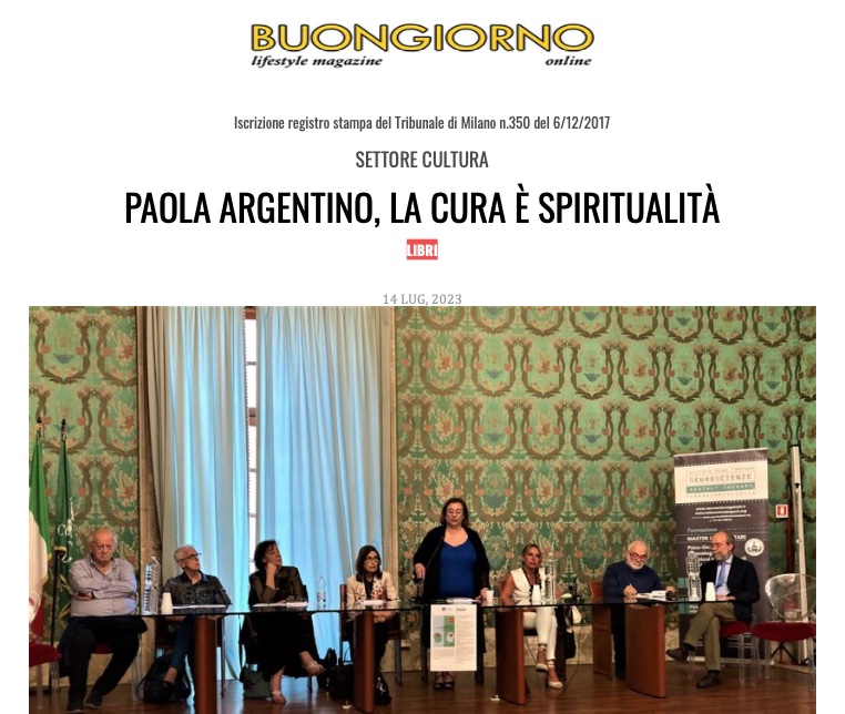 PAOLA ARGENTINO, LA CURA È SPIRITUALITÀ